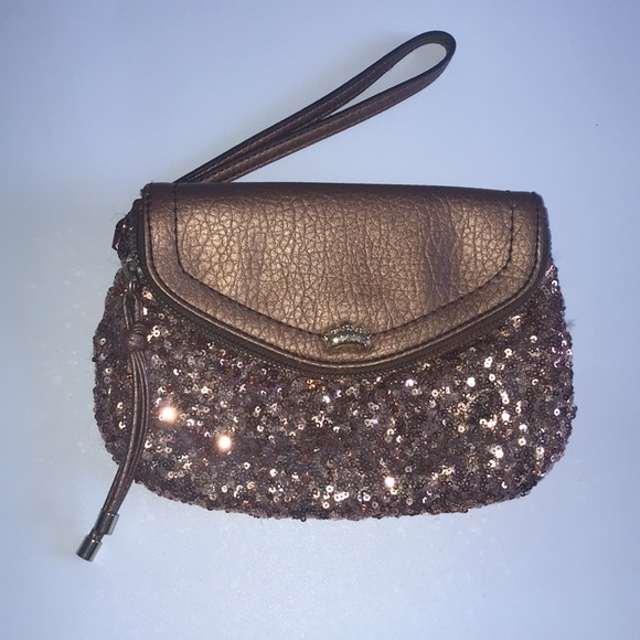 Juicy Couture Brown Sequined Wristlet - Picture 7 of 10